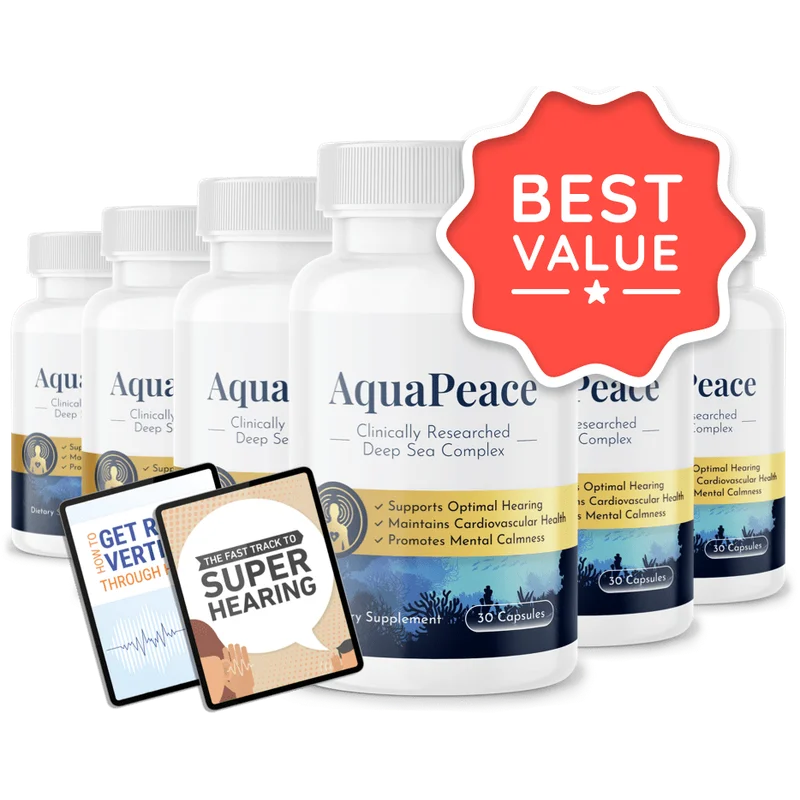 AquaPeace Natural Longevity & Vitality Formula — 6 Bottle / 180 Day Pack